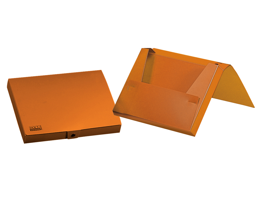CARPETA LIDERPAPEL PORTADOCUMENTOS GOMAS POLIPROPILENO DIN A4 NARANJA FLUOR LOMO 25 MM
