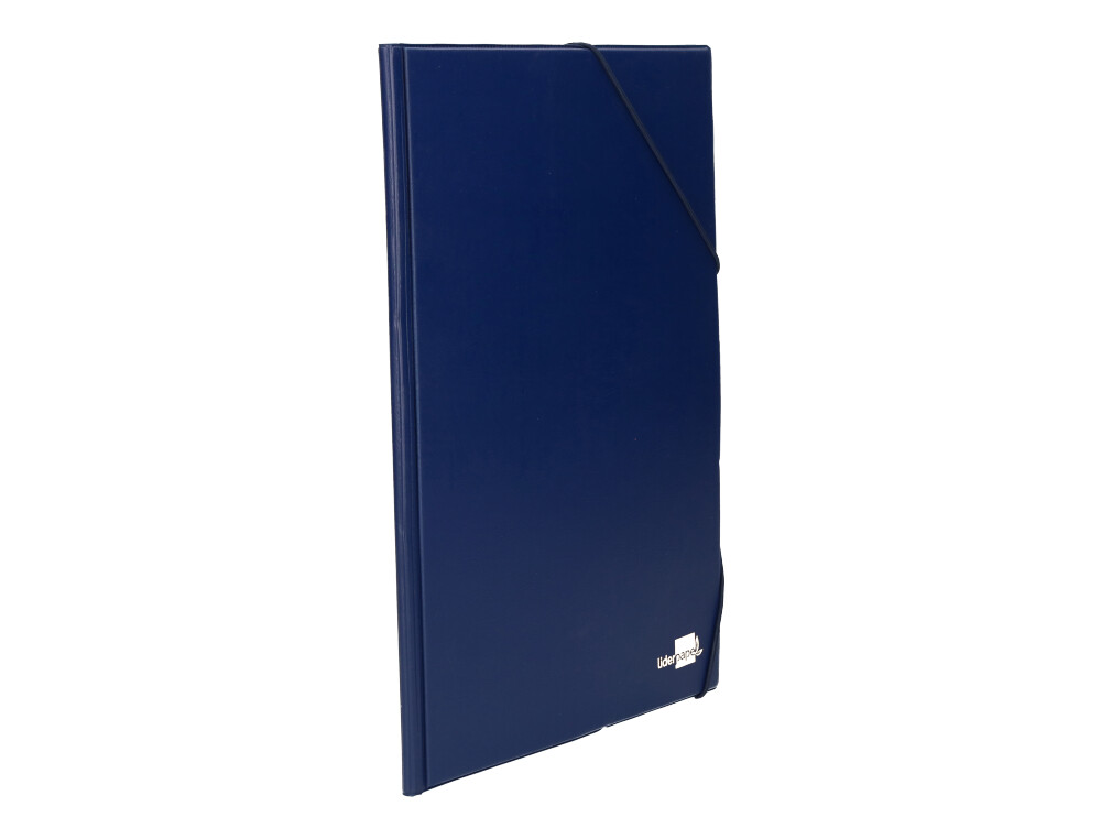 CARPETA LIDERPAPEL GOMAS FOLIO SENCILLA PVC AZUL