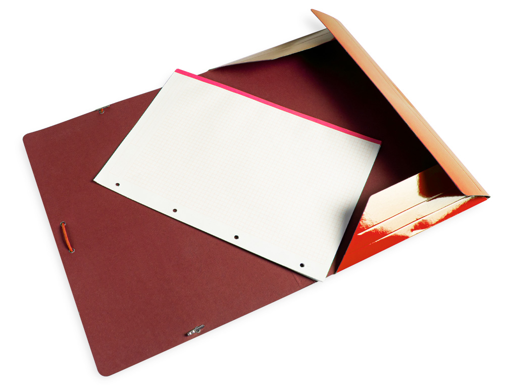 CARPETA LIDERPAPEL GOMAS TRES SOLAPAS CARTON PLASTIFICADO FOLIO COLORES SURTIDOS