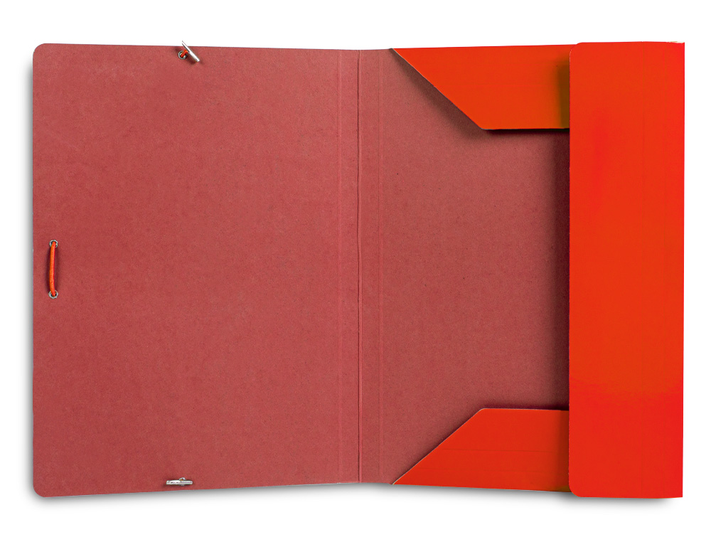 CARPETA LIDERPAPEL GOMAS TRES SOLAPAS CARTON PLASTIFICADO FOLIO COLORES SURTIDOS