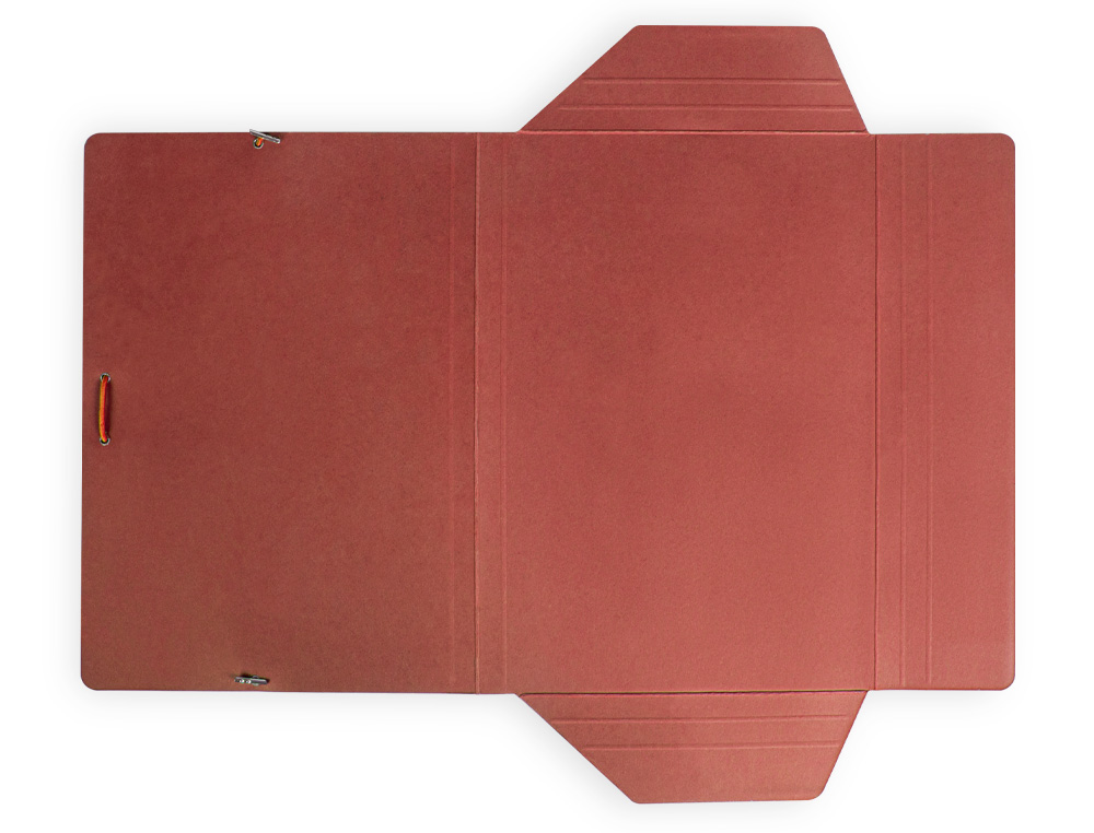 CARPETA LIDERPAPEL GOMAS TRES SOLAPAS CARTON PLASTIFICADO FOLIO COLORES SURTIDOS