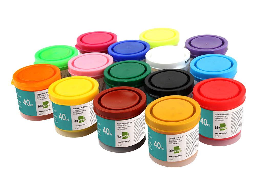 TEMPERA LIDERPAPEL ESCOLAR 40 ML BLANCO