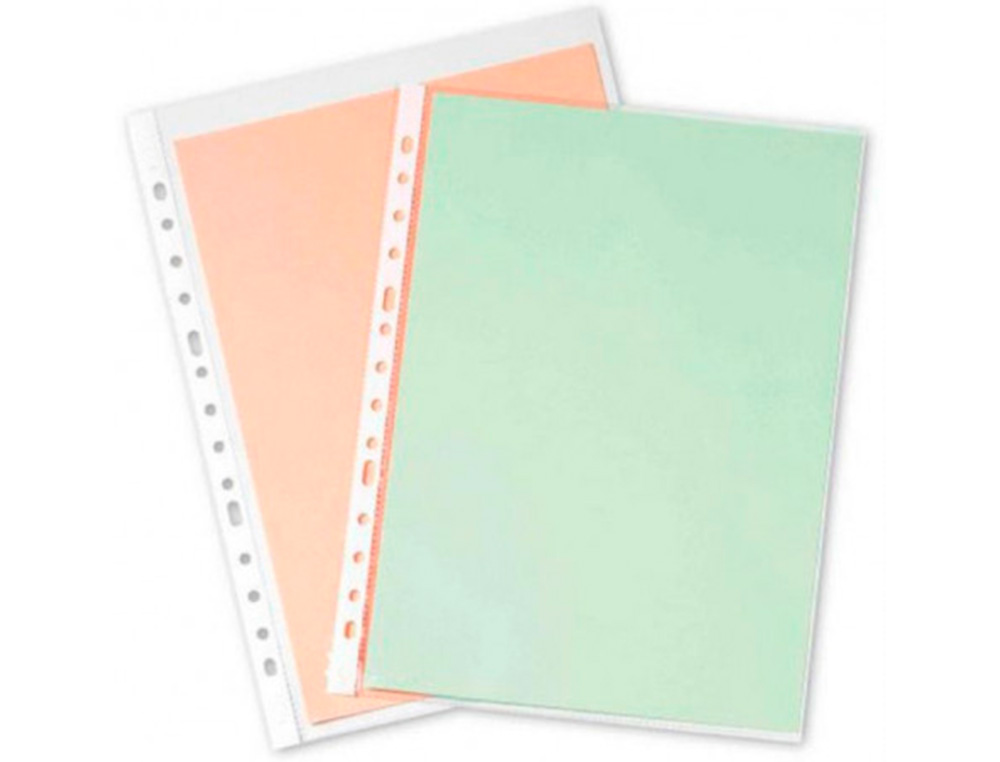 FUNDA MULTITALADRO Q-CONNECT FOLIO 50 MC PIEL DE NARANJA CAJA DE 100 UNIDADES