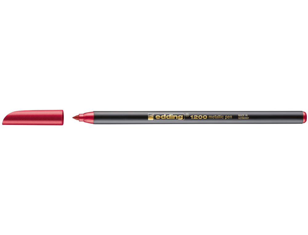 ROTULADOR EDDING PUNTA FIBRA 1200 ROJO METALIZADO N 72 PUNTA REDONDA 1-3 MM
