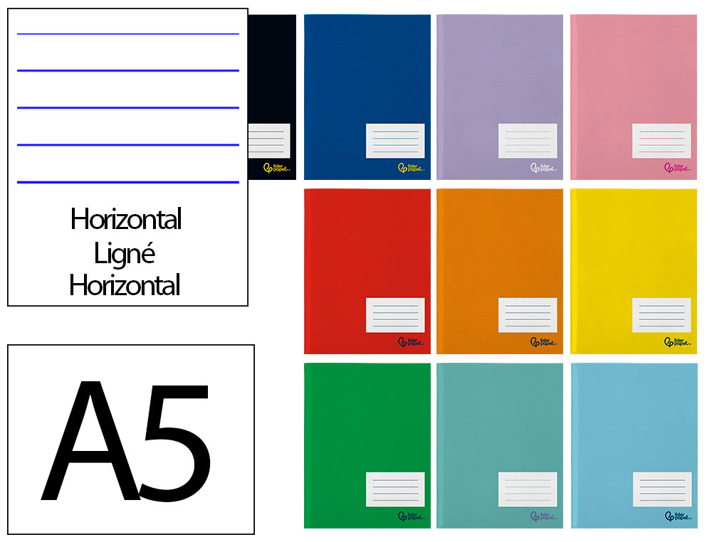 LIBRETA LIDERPAPEL SMART A5 PLUS 32 HOJAS 75G/M2 HORIZONTAL CON MARGEN