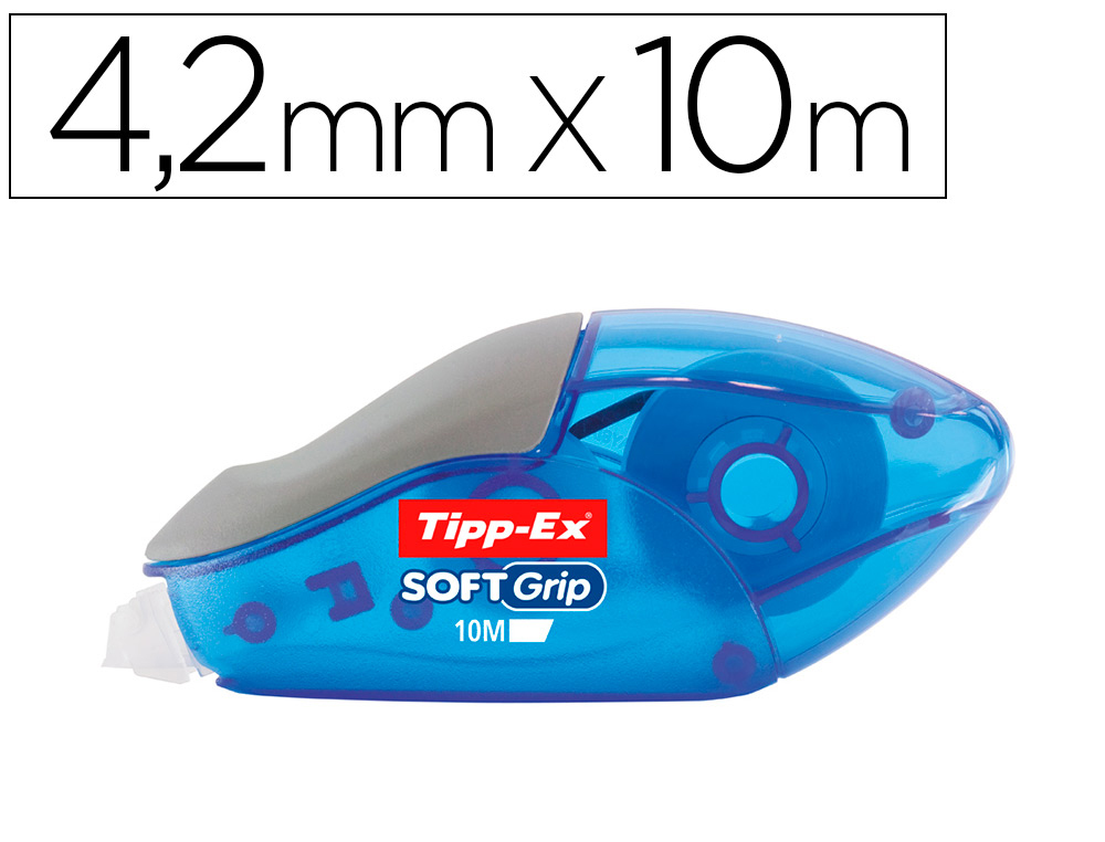 Tipp-Ex Roller correcteur Soft Grip, 4,2 mm x 10 m, avec